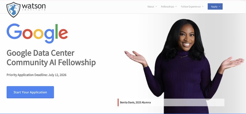 Google Data Center Community AI Fellowship 2026 – Fully Funded AI Entrepreneurship Programme