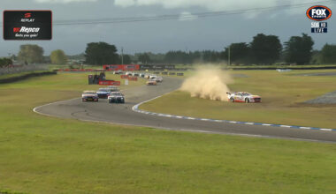 Supercars champions Chaz Mostert and Brodie Kostecki clash in Christchurch closer