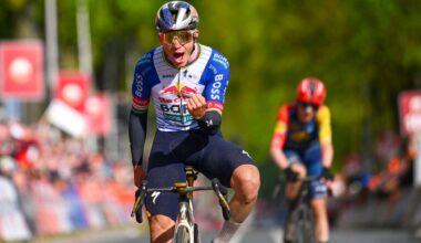 Evenepoel puts sprint demons to rest with victory over Skjelmose at Amstel Gold Race