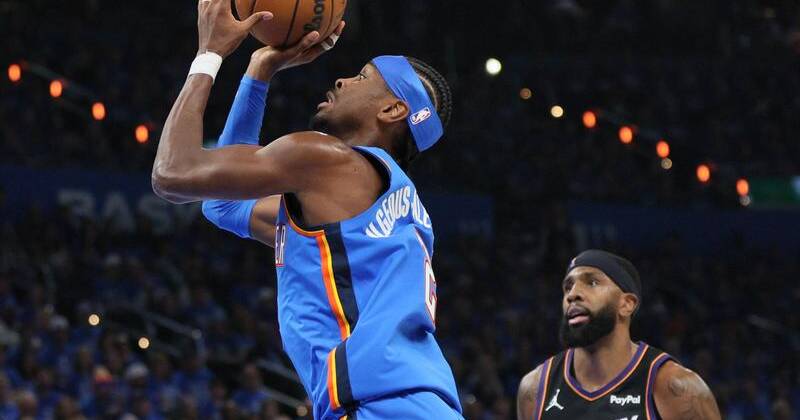 Oklahoma City Thunder guard Shai Gilgeous-Alexander netted 25 points to help eclipse the Suns. Photo: AP PHOTO