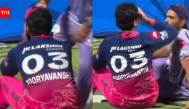 IPL 2026: Vaibhav Sooryavanshi breaks down in tears after RR loss, gets consoled by KKR coach | Cricket News