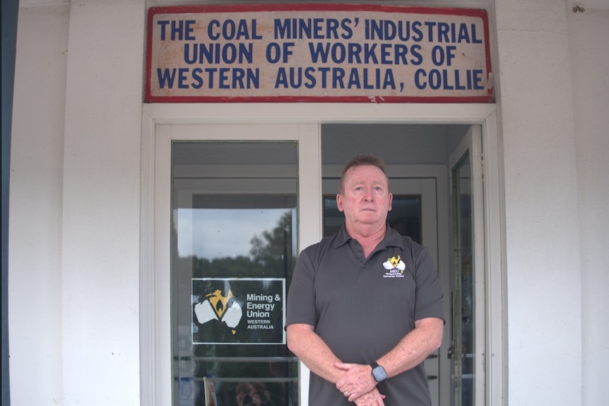 Greg Busson standing outside the union's Collie office.
