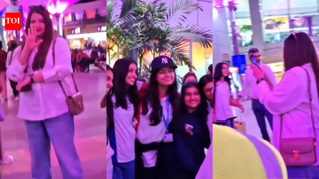 Aishwarya Rai Bachchan picks Aaradhya from airport after a school tour, turns photographer for her, netizens call her 'best mom' - WATCH VIDEO |