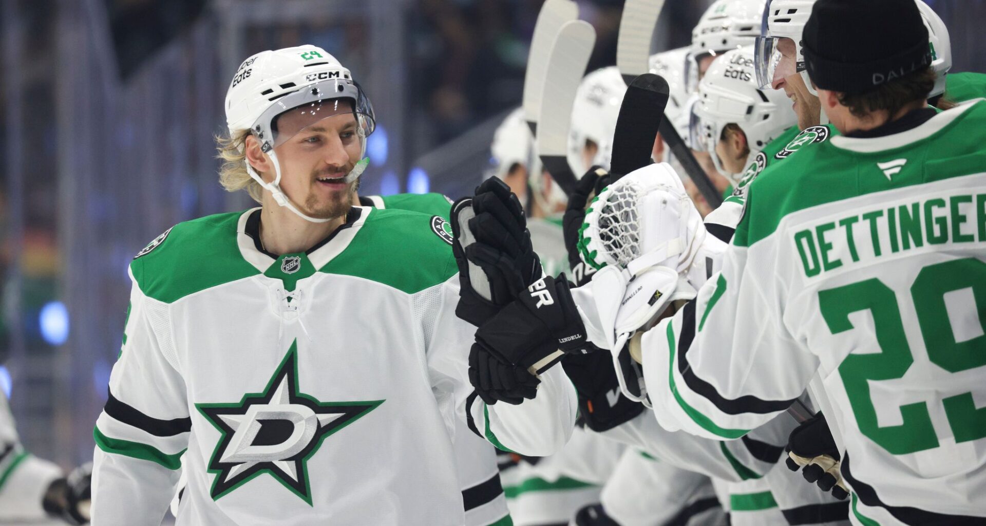 Dallas Stars head coach Glen Gulutzan is seen during the third period of Game 1 of a first-round NHL hockey playoff seriesm against the Minnesota Wild at American Airlines Center, Saturday, April 18, 2026, in Dallas.