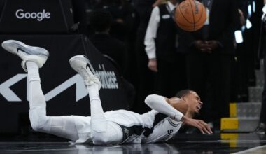 Spurs' Wembanyama (concussion protocol) exits vs. Blazers