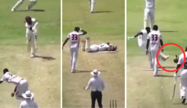 West Indies match abandoned after Jeremiah Louis struck, kicks helmet, hospitalised
