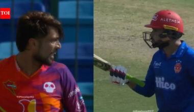 Huge fight in PSL: Faheem points bat at Mohammad Amir after wicket, tension erupts on pitch - Watch | Cricket News