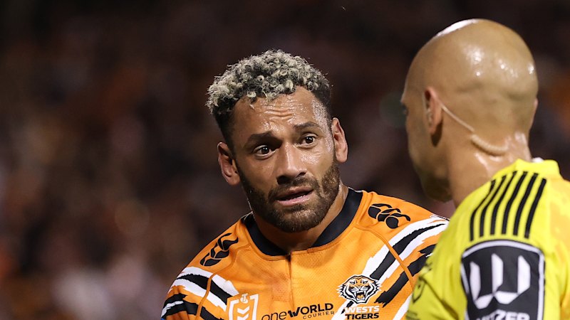 Wests Tigers captain faces four weeks on sidelines for hip-drop tackle on Noah Martin