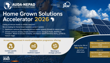 Call for Applications: AUDA-NEPAD Accelerator 2026 Opens for African Startups Ready to Scale in Health & Climate
