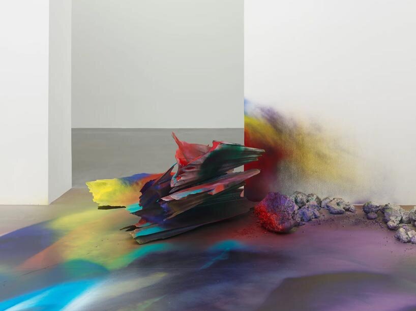 paint unfolds across earth, canvas, and space in katharina grosse’s london exhibition - 2