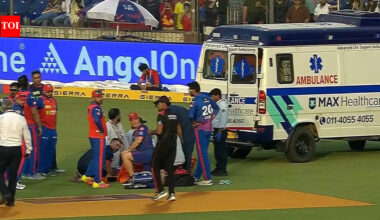 Scary scenes! Lungi Ngidi taken off in ambulance after suffering head injury in DC vs PBKS IPL match | Cricket News