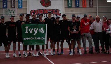 Men's Tennis Claims Ivy TItle, NCAA Bid With Thrilling 4-3 Win Over #22 Columbia