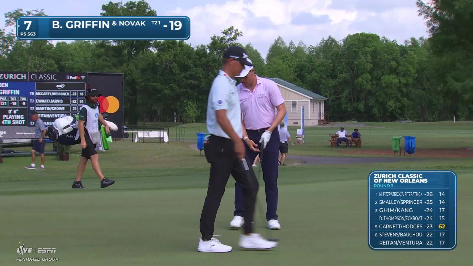Griffin/Novak makes birdie on No. 7 at Zurich Classic