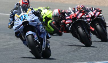 Alex Marquez ends Aprilia’s winning streak, Marc Marquez crashes