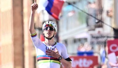 Pogačar wins third Liège-Bastogne-Liège in a row as runner-up Seixas goes the distance