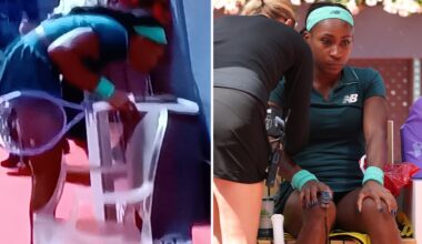 Madrid Open tennis 2026, Coco Gauff vomits, video, stars fall ill, prawn tacos blamed
