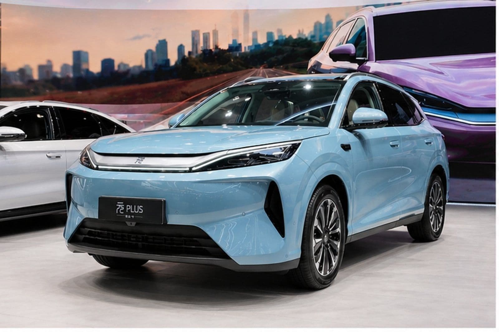 BYD Atto 5 exterior front three-quarter view revealed at Beijing Motor Show 2026