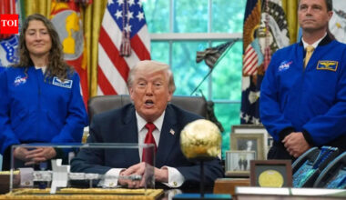 'Is a President allowed to go on a space mission?': Trump jokes as Artemis II astronauts visit White House
