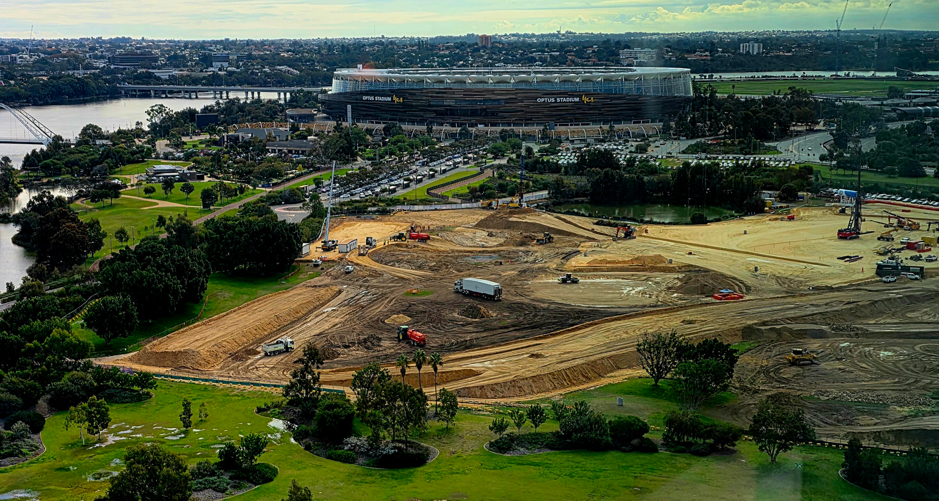PHOTOS: Perth Supercars street track construction