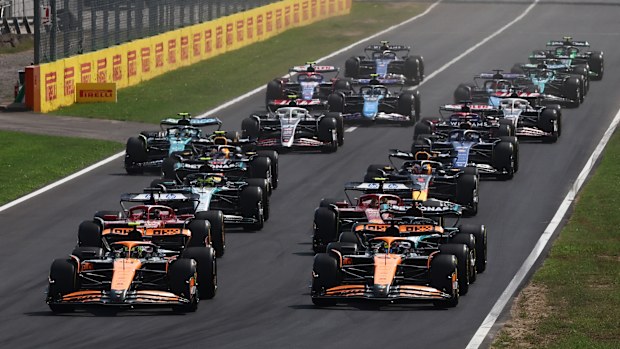 Start of the Formula 1 Italian Grand Prix at Autodromo Nazionale di Monza in Monza, Italy on September 1, 2024. (Photo by Jakub Porzycki/NurPhoto)