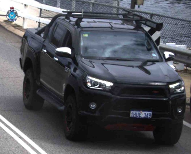 Mr Wilkinson is believed to be travelling in a black Toyota Hilux with WA registration plates 1HUE 349.