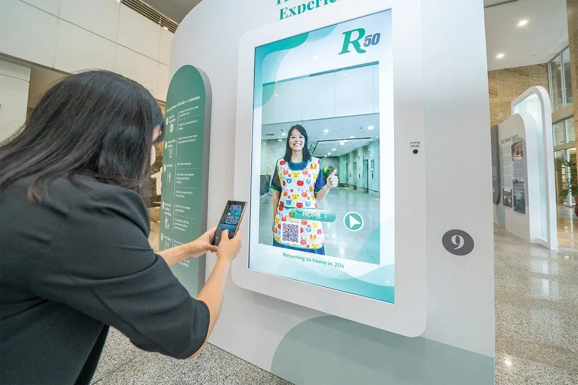 A digital installation at Raffles Hospital invites visitors to step into the role of today’s medical team 