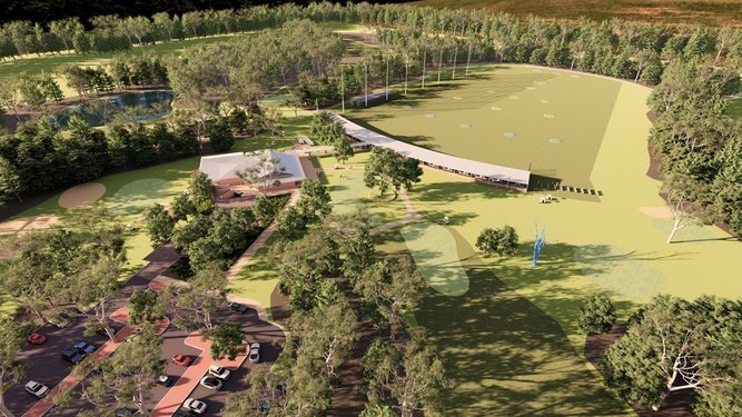 An aerial artist’s impression of how a redeveloped Carramar could look. 