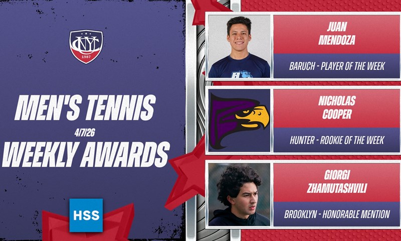 CUNYAC/HSS Men's Tennis Weekly Award Winners (Apr. 7, 2026)