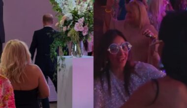 Prince Harry caught on camera fleeing Meghan Markle's $3000-a-head women-only retreat before disco party kicks off