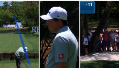 RBC Heritage second round leaderboard, Matt Fitzpatrick lucky break, Akshay Bhatia pyscho scorecard, Aussies in action