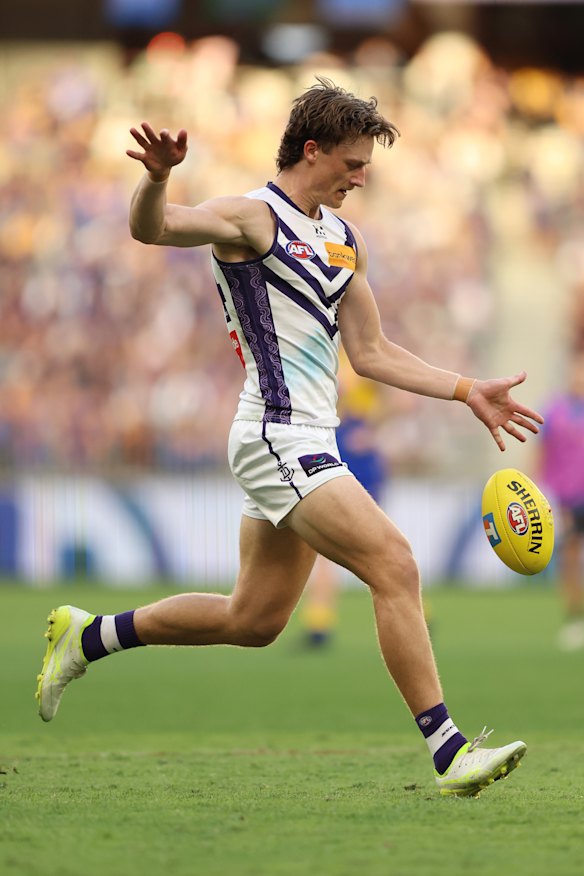 Fremantle’s Jye Amiss.