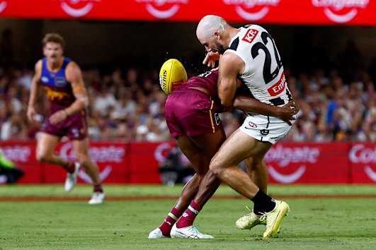 The tackle that flattened Steele Sidebottom.