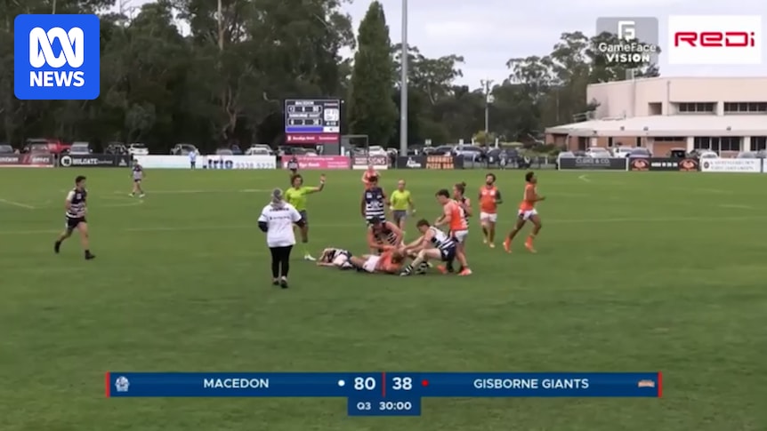 Police investigate alleged on-field punch that left Victorian footballer with broken jaw