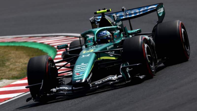 Fernando Alonso, Aston Martin, during the Japanese GP