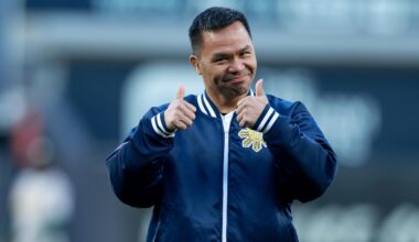 Manny Pacquiao Throws 1st Pitch at Yankees vs. Athletics in Trending MLB Photo