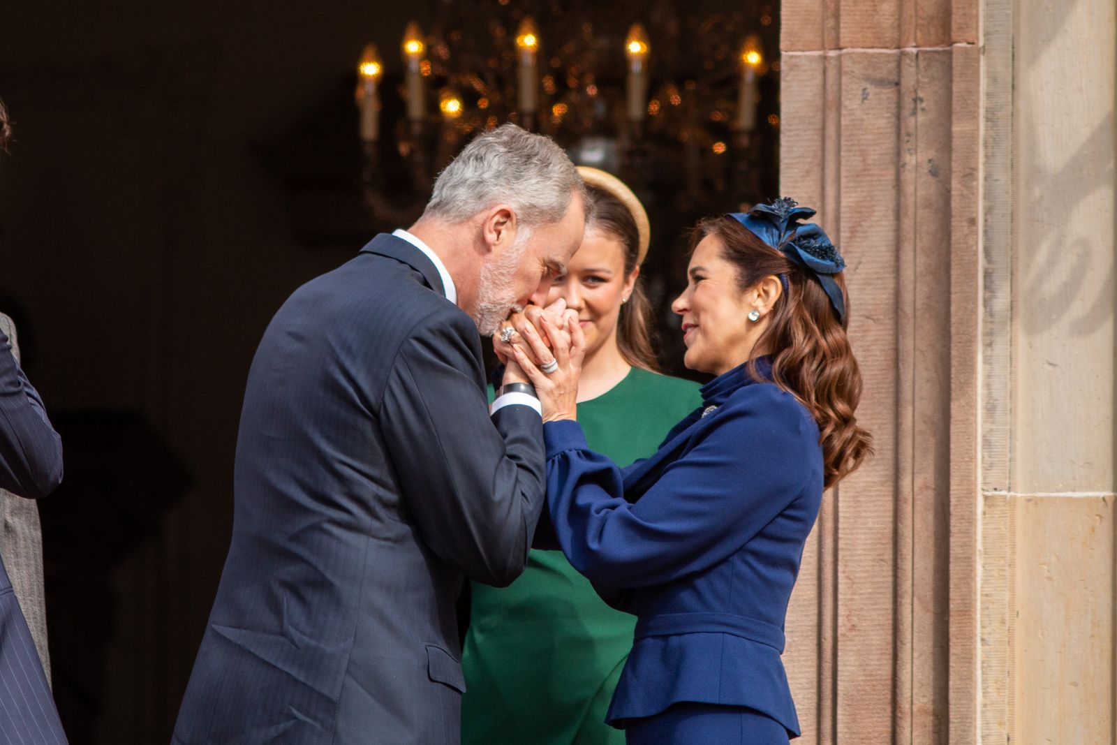 Image may contain Lara Jean Marshall Felipe VI of Spain Mary Crown Princess of Denmark Head Person Face and Adult