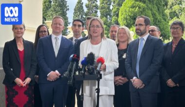 Victorian Premier Jacinta Allan reveals the cabinet that she will take to the November election