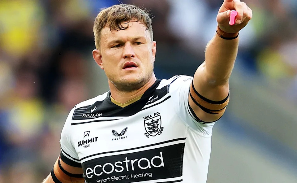 Liam Knight in action for Hull FC in England.