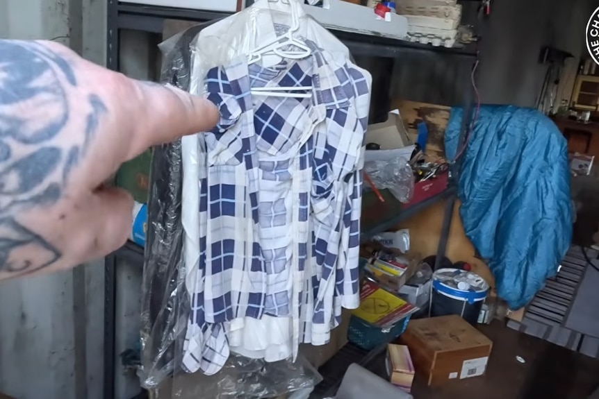 Items inside a shipping container.