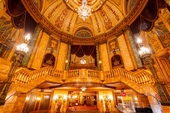 Sydney’s extravagantly decorated State Theatre is a marvellous melange of murals, art and tile work.