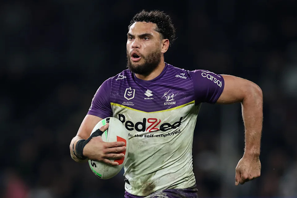 Seen here, Melbourne Storm winger Xavier Coates.