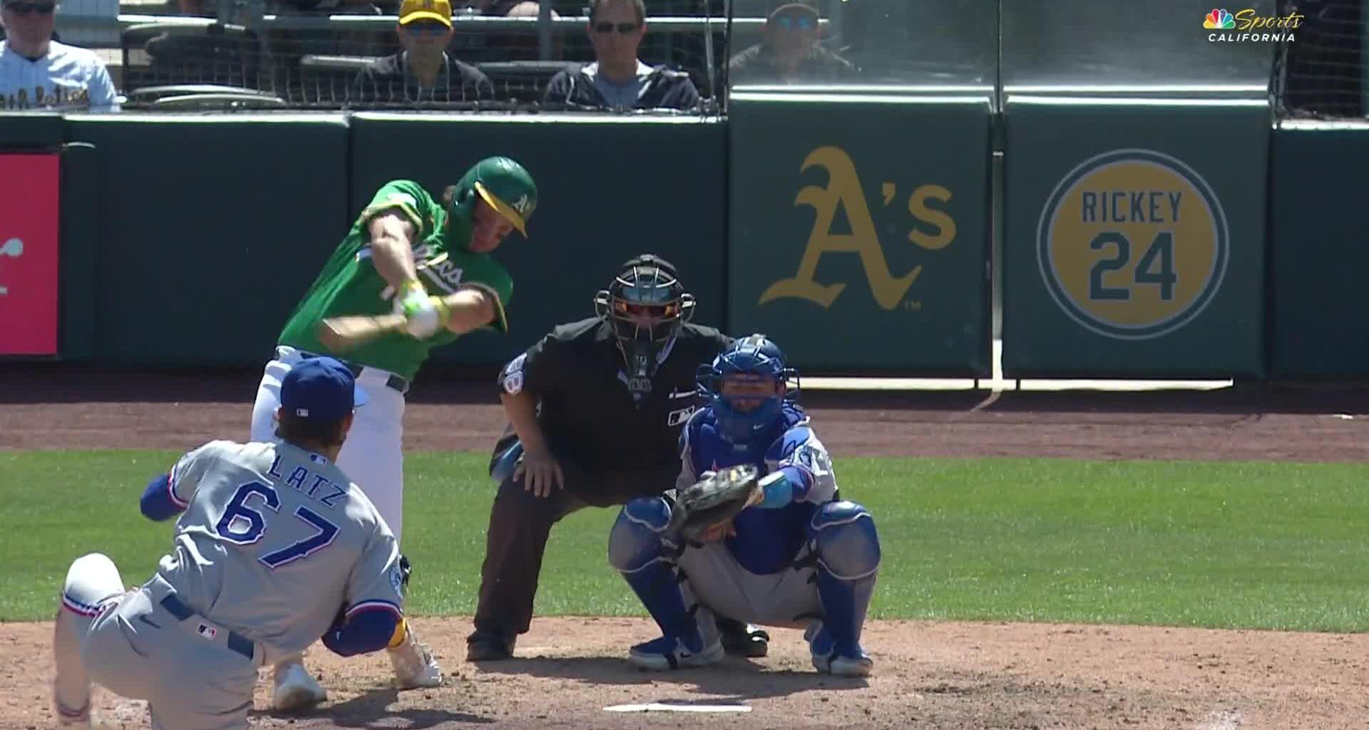 Rangers rally for 4 runs in the 9th inning to beat the Athletics 9-6