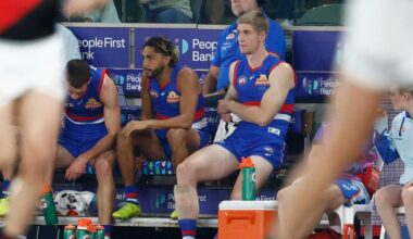 Western Bulldogs’ unbeaten start to AFL season spoiled by injury to ‘critical’ Tim English