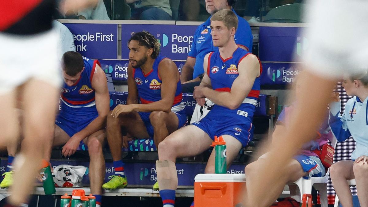 Western Bulldogs’ unbeaten start to AFL season spoiled by injury to ‘critical’ Tim English