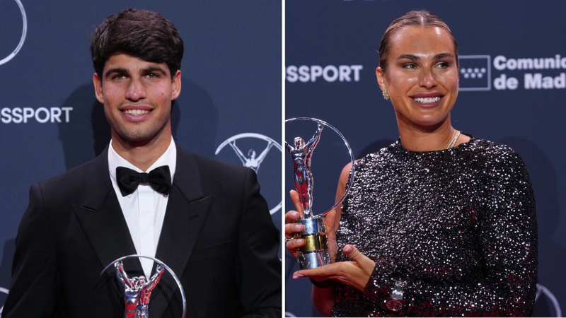 Tennis duo Alcaraz, Sabalenka win top Laureus awards