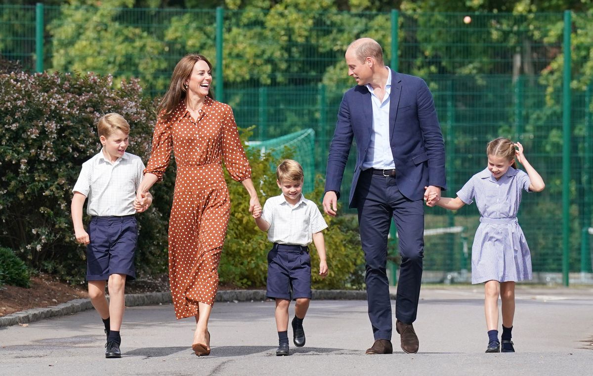 The Prince and Princess of Wales with George, Charlotte and Louis