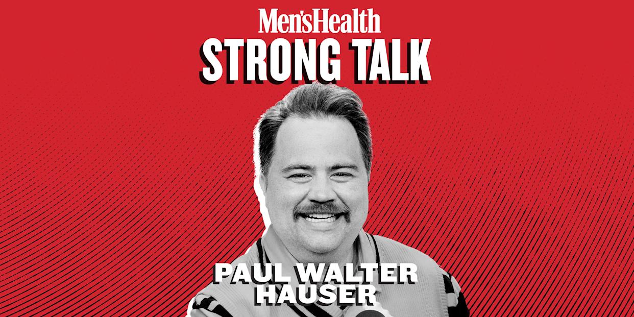 Men's Health graphic with actor Paul Walter Hauser