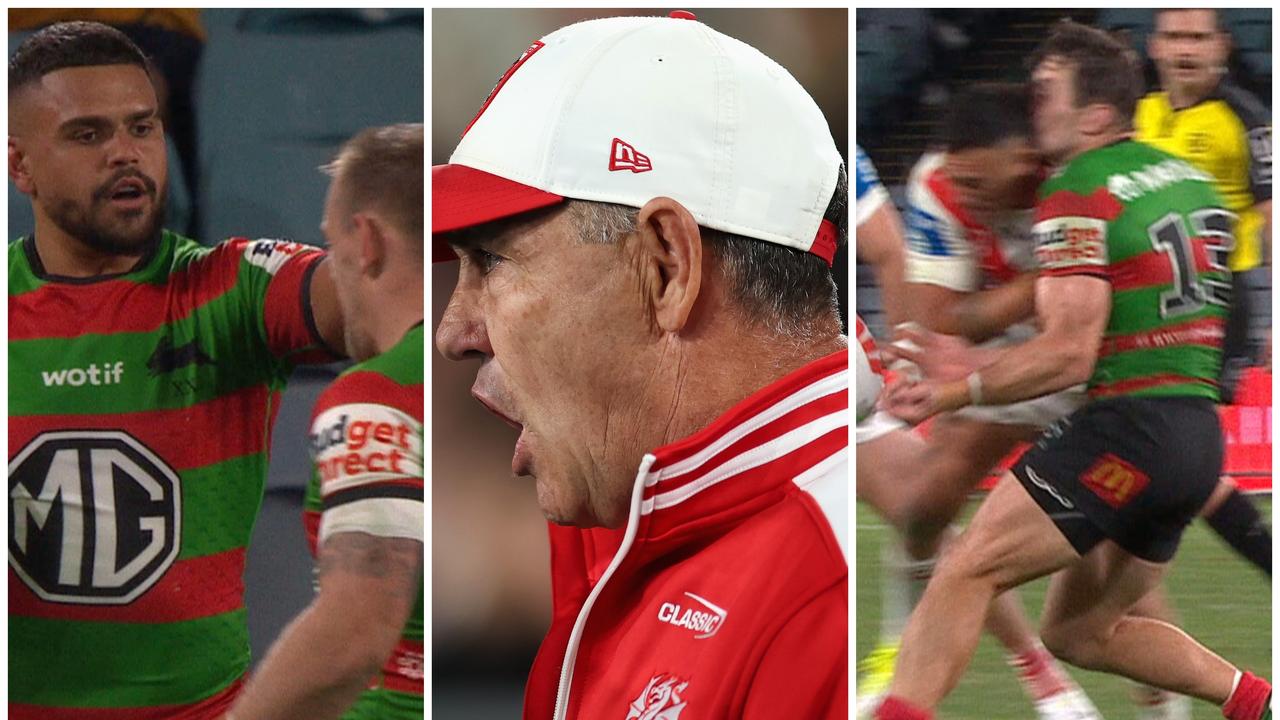 Rabbitohs defeat Dragons, match report, Jaydn Su’A send off, Latrell Mitchell, Matt Dufty, reaction