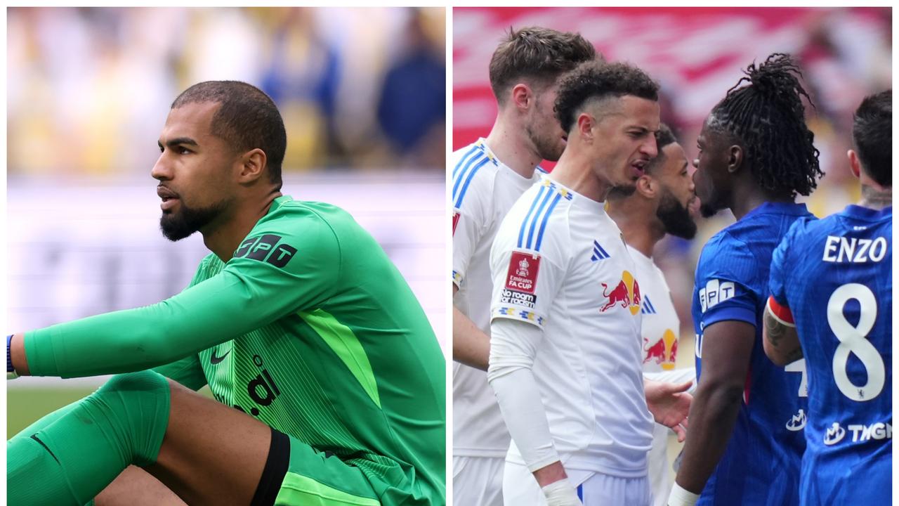 Chelsea accused of cheating by Leeds as goalkeeper Robert Sanchez stays down to waste time, tempers flare in semi final