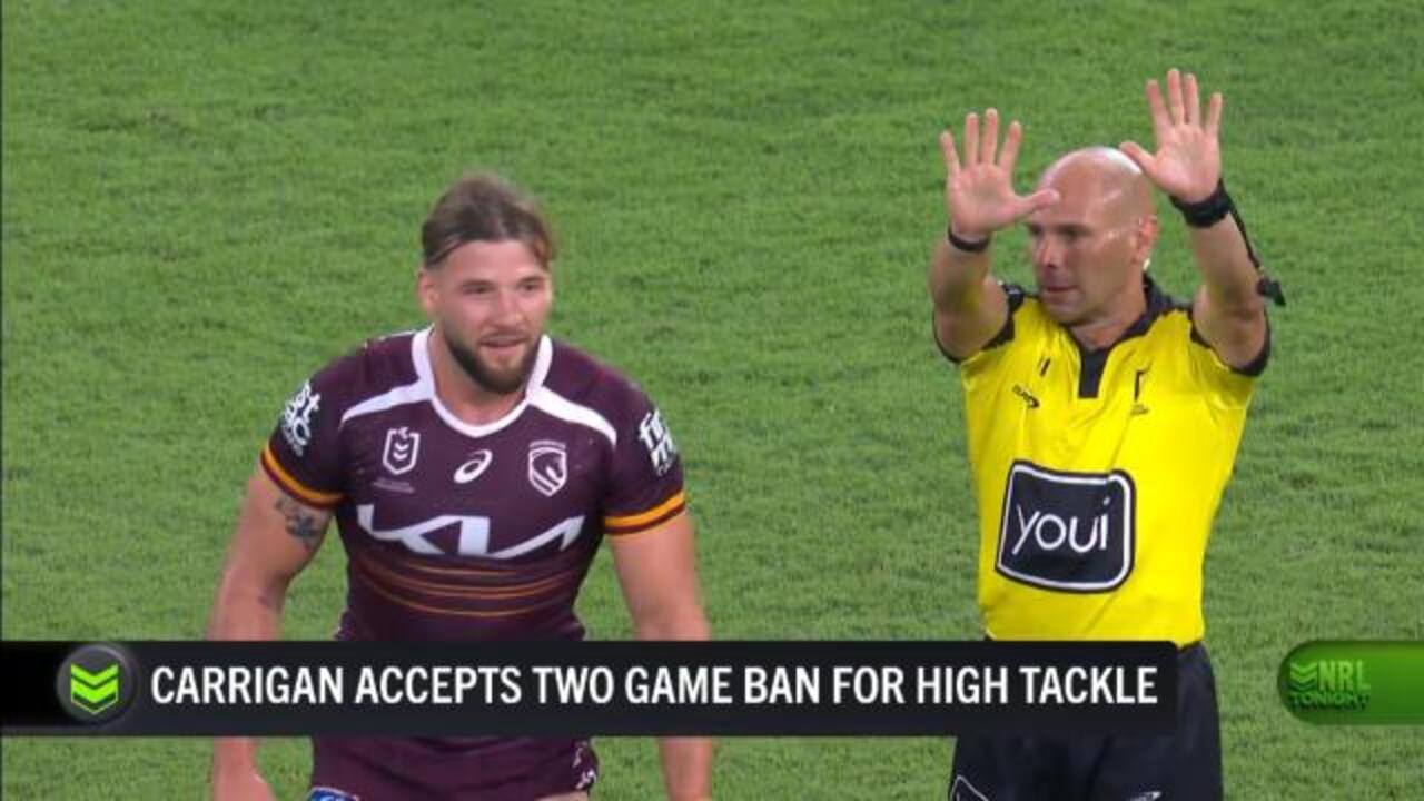 Carrigan OUT after pleading guilty